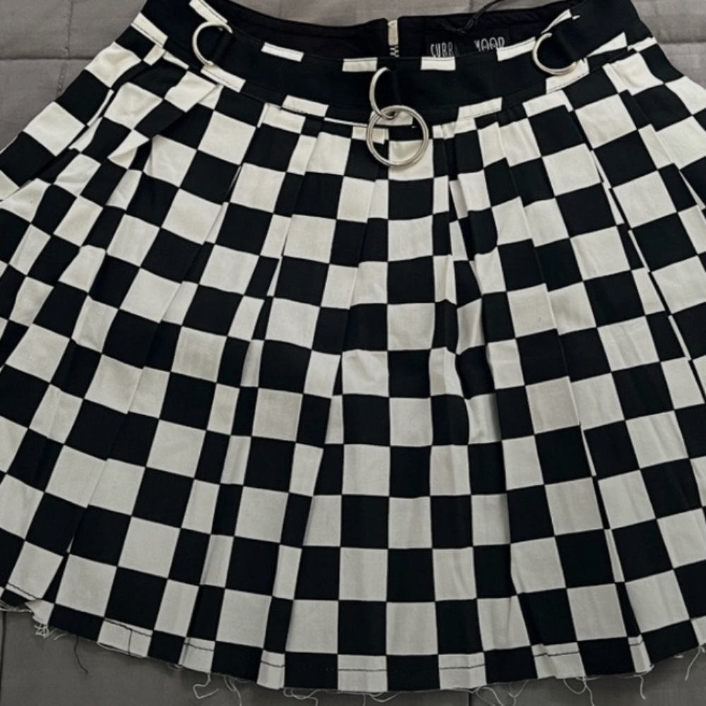 Current Mood Checkered Skirt